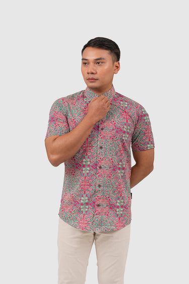 Maharaja Slim Fit NoteScatter in Barberry Green
