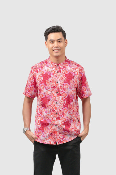 Nusantara Slim Fit Celestial Gallop in Very Berry