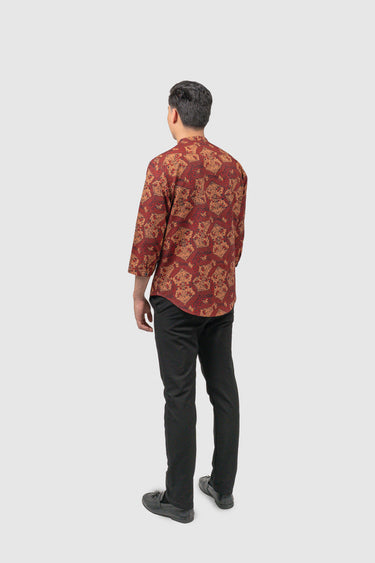 My Slim Fit 3/4 Long Sleeve Spring Unfolds in Apricot Salsa