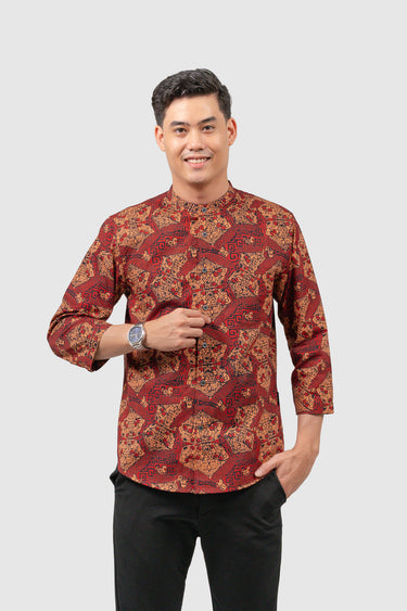 My Slim Fit 3/4 Long Sleeve Spring Unfolds in Apricot Salsa