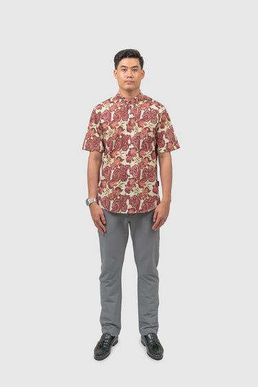 Maharaja Slim Fit Fortune Bloom in Ruby Wine