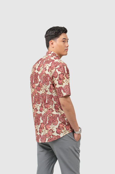 Maharaja Slim Fit Fortune Bloom in Ruby Wine