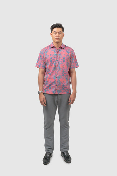 Maharaja Modern Fit Peony Rider in Pink Cosmos