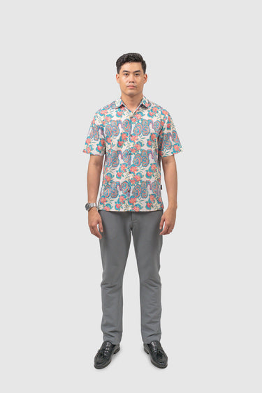 Maharaja Modern Fit Fortune Bloom in Blue Jewel