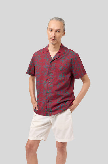 Maharaja Capri Denim Mosaic in Racing Red