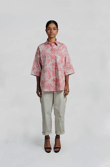 Miranda Top Wau in Hot Coral