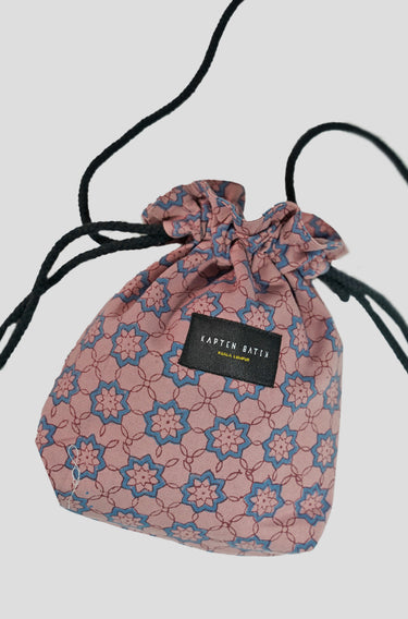 Artisanal Canvas Sling Pouch Bag in Dahlia