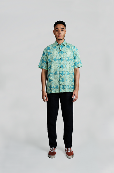 Maharaja Linen Gasing in River Blue
