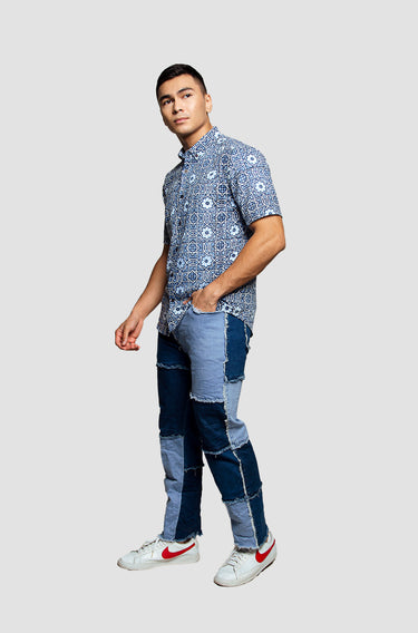 Kapten Batik X Enrich Slim Fit in Blue Color - GOTS Certified Organic Cotton