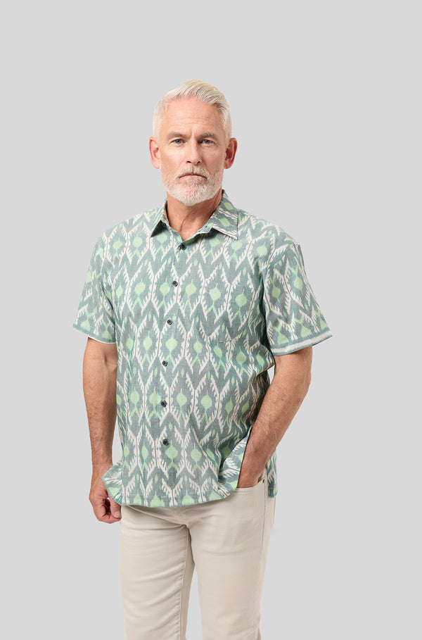 IKKAT Modern Fit in Frosty Green