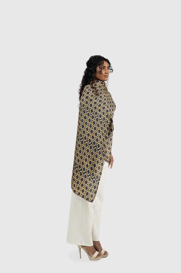 Kapten Batik Shawl Ogee Yellow Forest