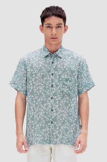 My Linen Manta Ray - Rainforest Green