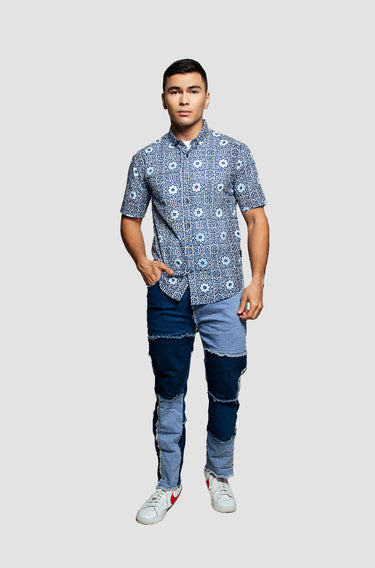 Kapten Batik X Enrich Slim Fit in Blue Color - GOTS Certified Organic Cotton