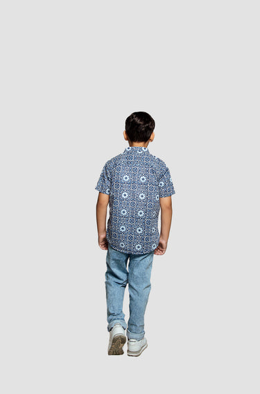 Kapten Batik X Enrich Junior in Blue - GOTS Certified Organic Cotton