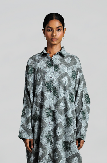 KB X Saarat Mahira Long Dress in Wau