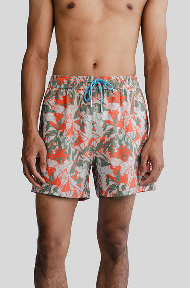 REPREVE ® Pulao Swim Short in Diamond Mantis