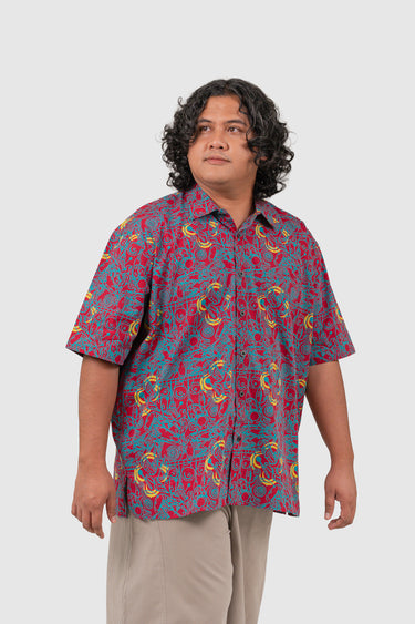 MY Modern Fit Tari Gong in Magenta Flame