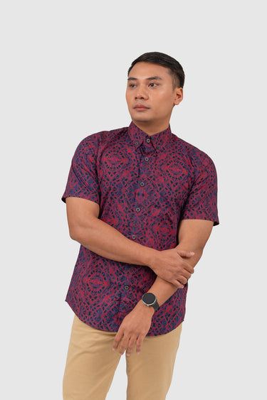 Nusantara Slim Fit Melody Heritage in Rio Red