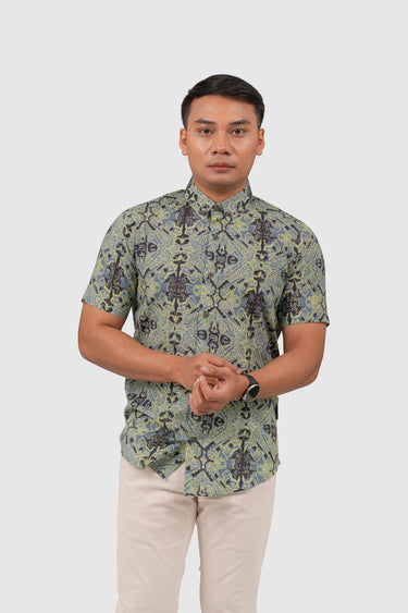 Maharaja Slim Fit Bayang Serunai in Lemon Grey