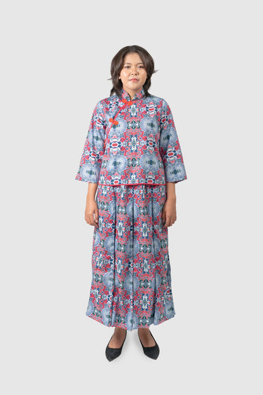 Nusantara Cheongsam Set Feast and Freedom in Viva Magenta