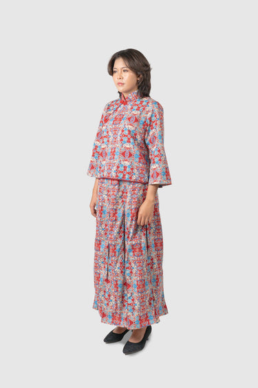 Nusantara Cheongsam Set Hoop & Sky in Deep Water