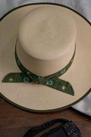 Kapten Batik Panama Hat Brigette Bardot in Olive