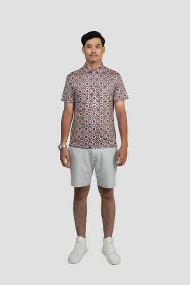 Activewear Polo Shirt - Wau in Abalone Peach