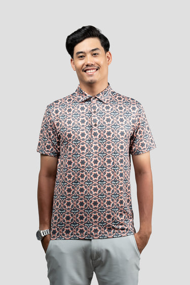 Activewear Polo Shirt - Wau in Abalone Peach