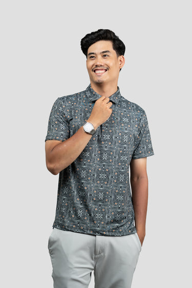 Activewear Polo Shirt - Lidi in Chocolate Chip