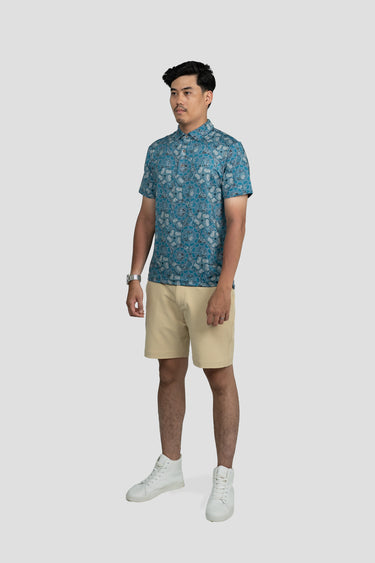 Activewear Polo Shirt - Dancing Gasing in Woodland Breeze