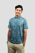 Activewear Polo Shirt - Dancing Gasing in Woodland Breeze