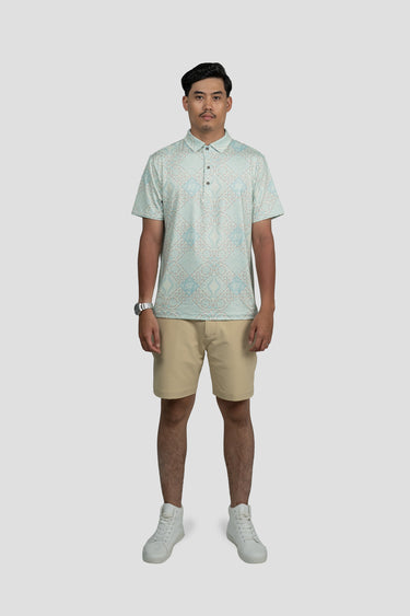 Activewear Polo Shirt - Congkak Ornament In Winter Sky