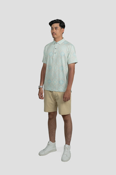 Activewear Polo Shirt - Congkak Ornament In Winter Sky