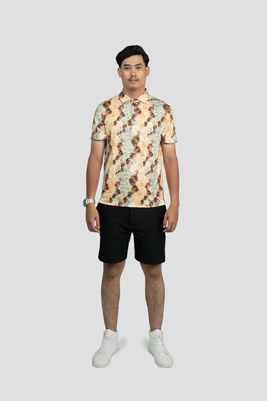 Activewear Polo Shirt - Kuih Keria in Papaya Lime