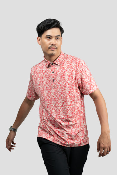 Activewear Polo Shirt - Gasing in Rose Grey