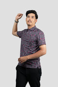 Activewear Polo Shirt - Congkak in Quadruplets Dahlia