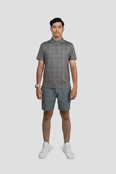 Activewear Polo Shirt - Teng Teng in Confetti Green