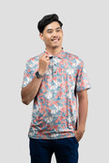Activewear Polo Shirt - Five Stones in Camellia Blue