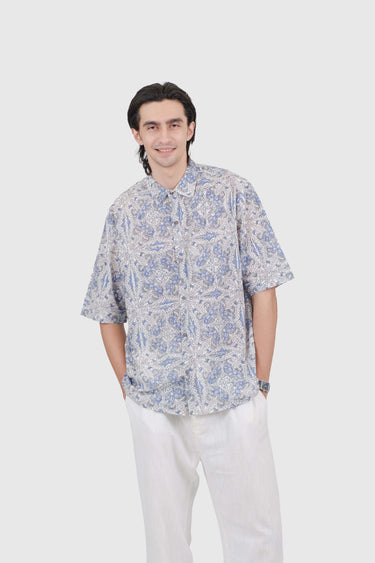 Maharaja Modern Fit Carved Petal in Volcanic Ash