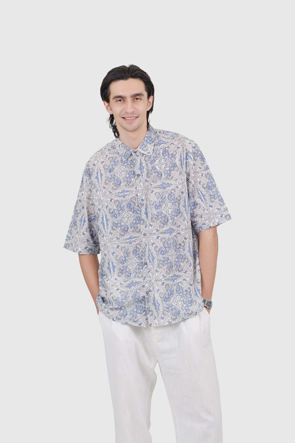 Maharaja Modern Fit Carved Petal in Volcanic Ash
