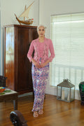 Kapten Batik x Tengku Zatashah Sarong - Botanika in Navy Pink