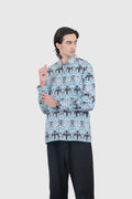 Nusantara Long Sleeve Modern Fit Unseen Persona in Aquatic