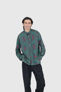 Nusantara Long Sleeve Modern Fit Seri Sigar in Proud Peacock