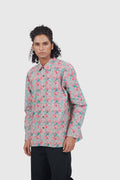 Masterpiece Modern Fit Long Sleeve Borneo Line in Evergreen Lava