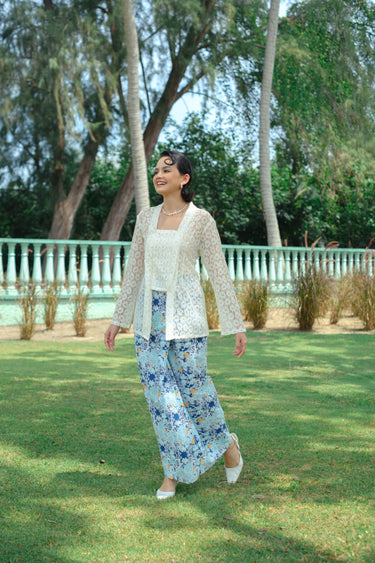Kapten Batik x Tengku Zatashah Sarong - Dragon Clouds in Teal Mint