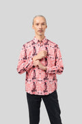 Nusantara Slim Fit Long Sleeve Scrap Waste in Porcelain Rose