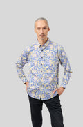 Nusantara Slim Fit Long Sleeve Bubble Wrap in Lemon Violet