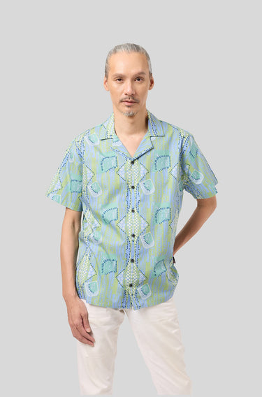 Nusantara Capri Fabric Patches in Azurine Oasis