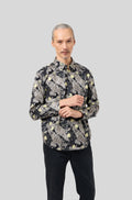 Nusantara Slim Fit Long Sleeve Tide Treasures in Yellow Caviar