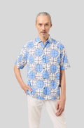 Maharaja Modern Fit Hooked Tides in Ethereal Blue